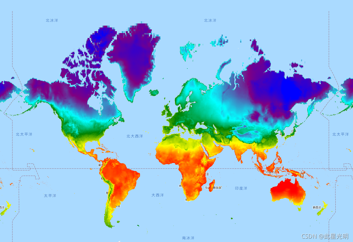 Google Earth Engine——WorldClim Climatology V1数据集有最低、平均和最高温度以及降水的每月平均全球气候数据