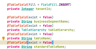 Mybatis-plus 注解 @TableField(exist = false)