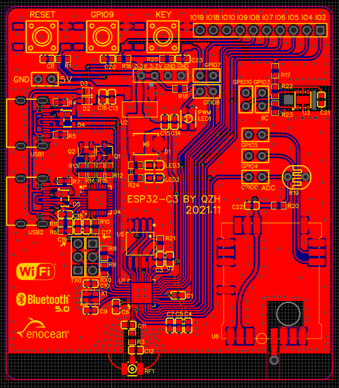 自己画一块ESP32-C3 的开发板（立创EDA）（PCB到手）-阿里云开发者社区
