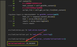 SerialisationError: IO_ENCODER 报错解决方法
