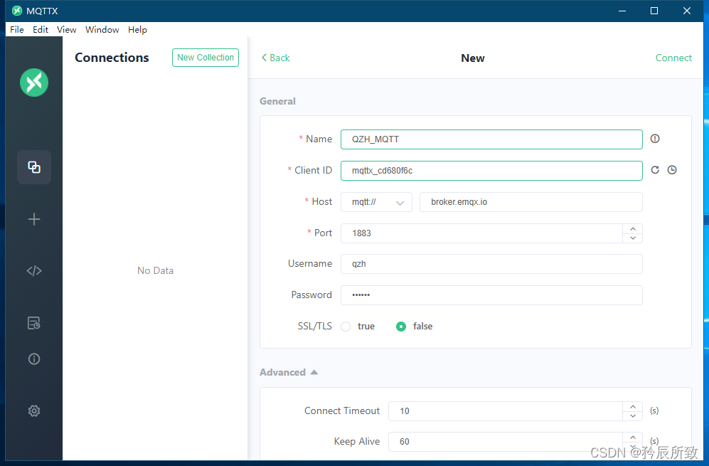 MQTT 连接设置 MQTT 连接设置