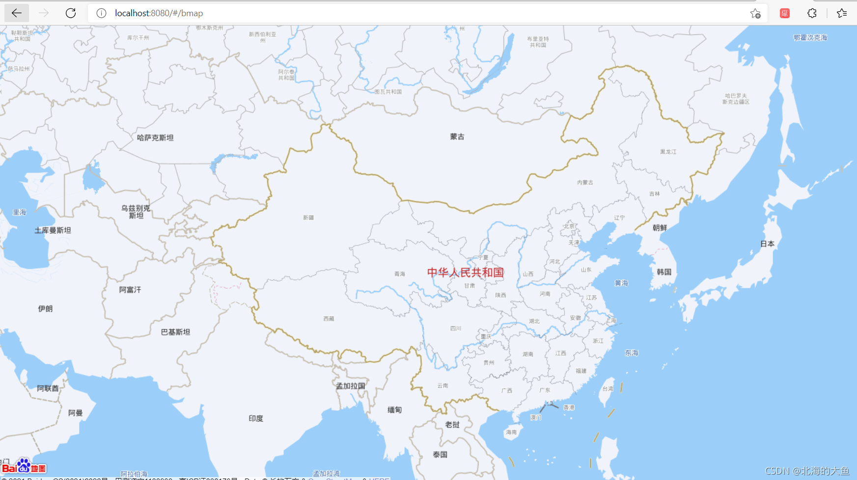 vue中使用vue-echarts引入百度地图实现数据可视化