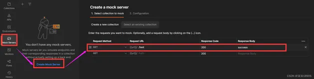 Postman接口Mock Server服务器设置