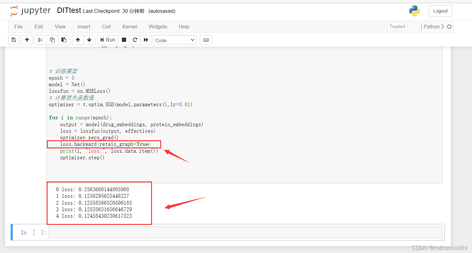 Pytorch中Trying to backward through the graph和one of the variables ...