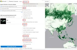 微软行星云计算Planetary Computer——可视化数据集有哪些？