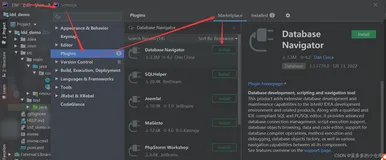 IDEA（Community版）数据库插件Database Navigator的安装与使用教程