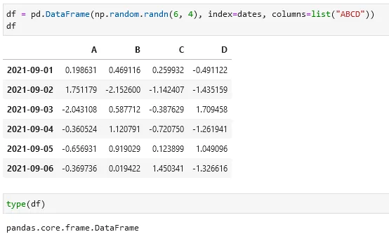 dataframe