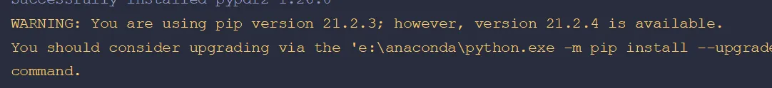 【完美解决】 ModuleNotFoundError: No module named ‘pip‘[ using the `--user` option]