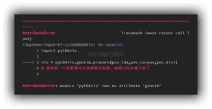 pyLDAvis安装和使用 | AttributeError: module ‘pyLDAvis‘ has no attribute ‘gensim‘ | 可视化结果导出为独立网页