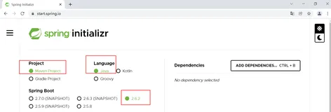 IDEA中从https://start.spring.io网站创建springboot项目