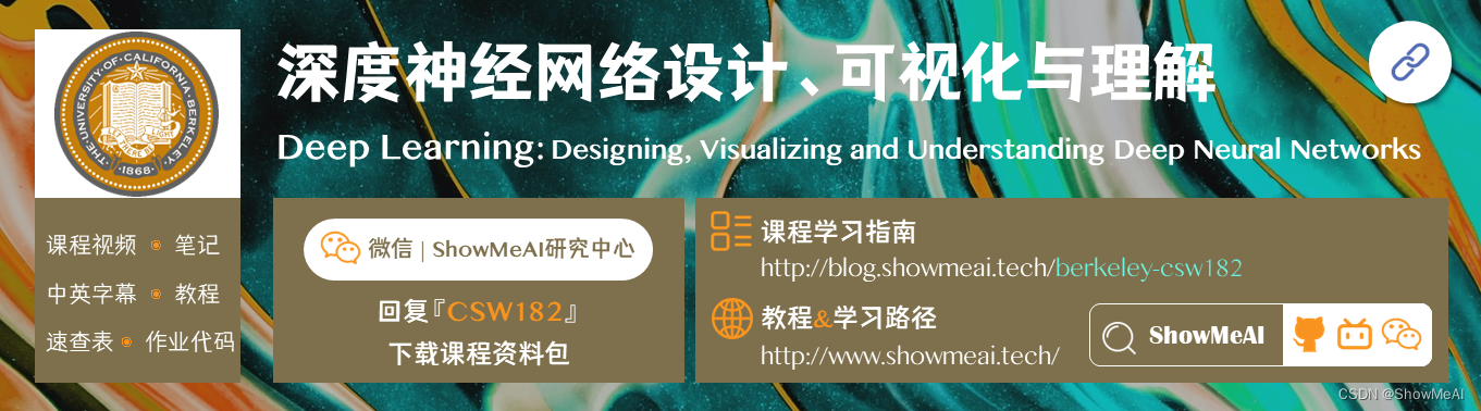 CSW182; Deep Learning: Designing, Visualizing and Understanding Deep Neural Networks; 深度神经网络设计、可视化与理解