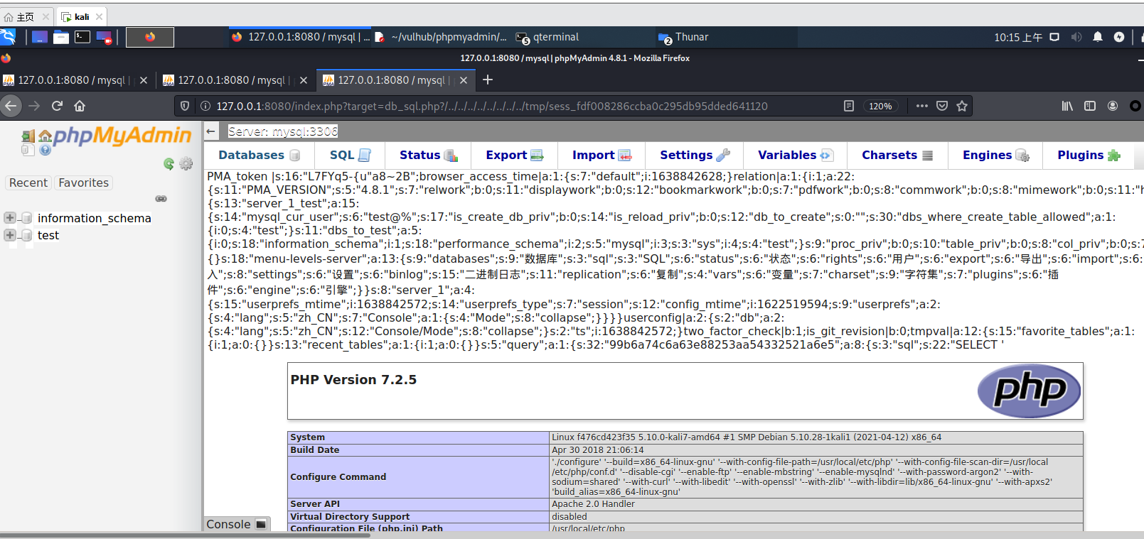 Cve 2018 12613 phpmyadmin 4 8 1 