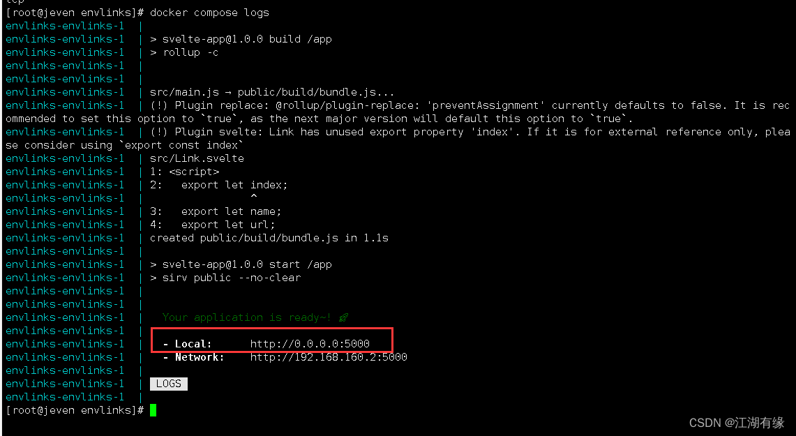 【Docker项目实战】使用Docker部署envlinks极简个人导航页
