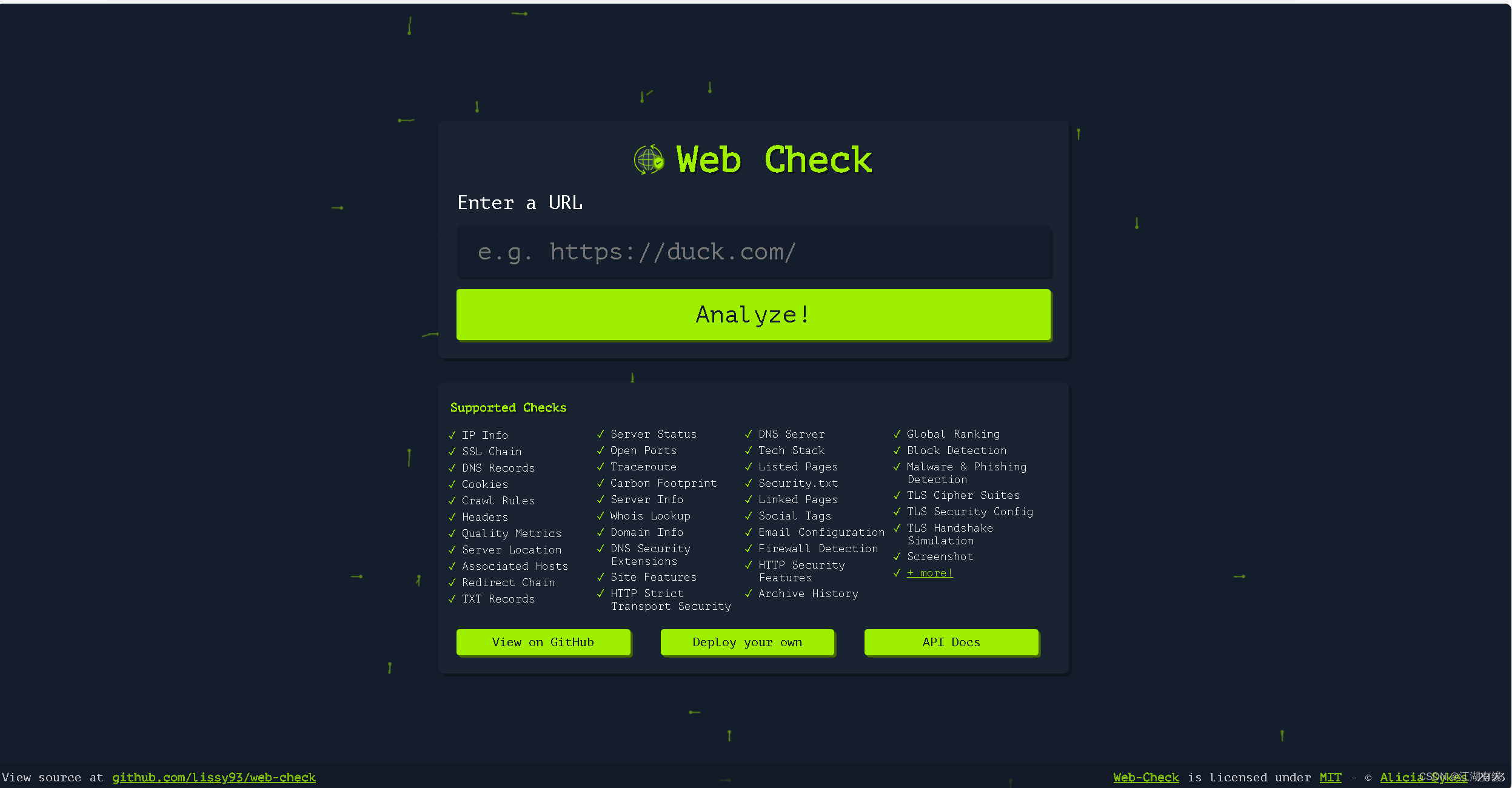 【Docker项目实战】使用Docker部署web-check网站分析工具