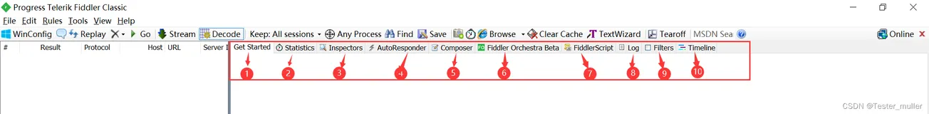 接口测试|Fiddler界面工具栏介绍（三）