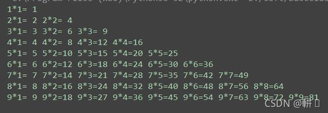 Python初级实现几个简单的经典案例，斐波那契数列、九九乘法表、回文素数、百钱百鸡【第一课】
