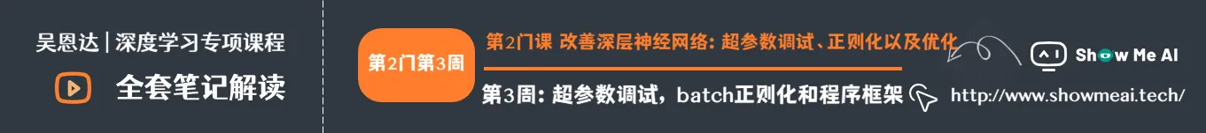 第2门课 改善深层神经网络：超参数调试、正则化以及优化，第3周：超参数调试，batch正则化和程序框架