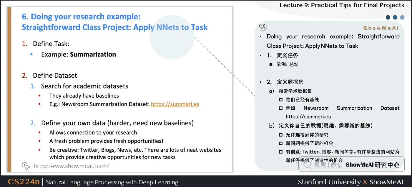 Doing your research example: Straightforward Class Project: Apply NNets to Task