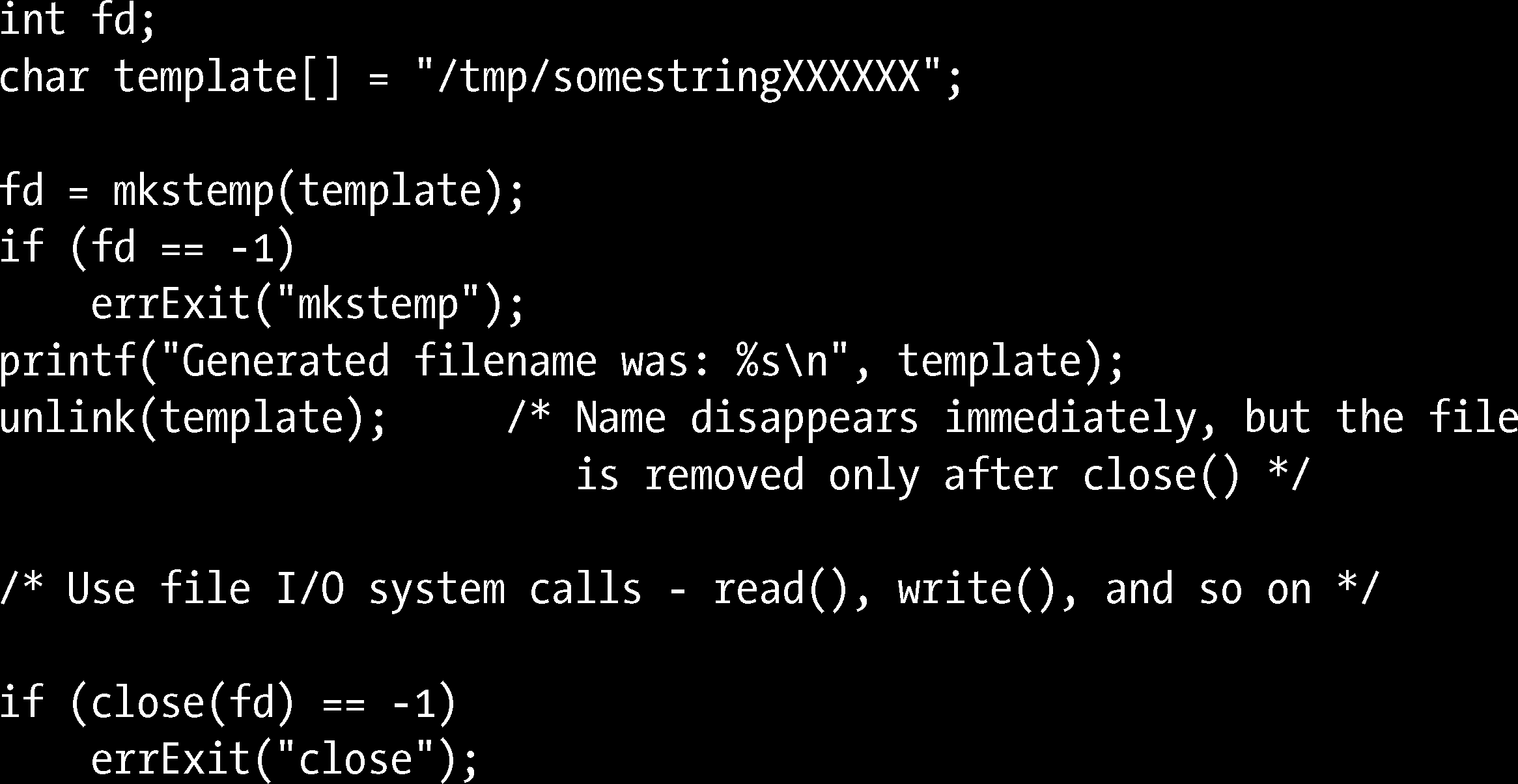 Linux创建临时文件mkstemp()tmpfile()