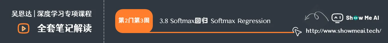 Softmax回归 Softmax Regression