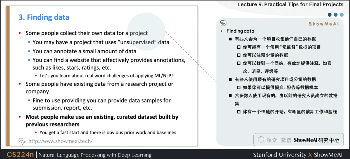 Finding data