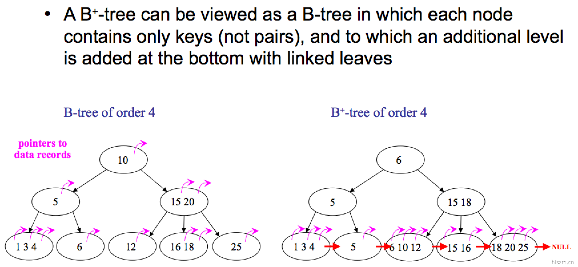 B树和B+树的区别