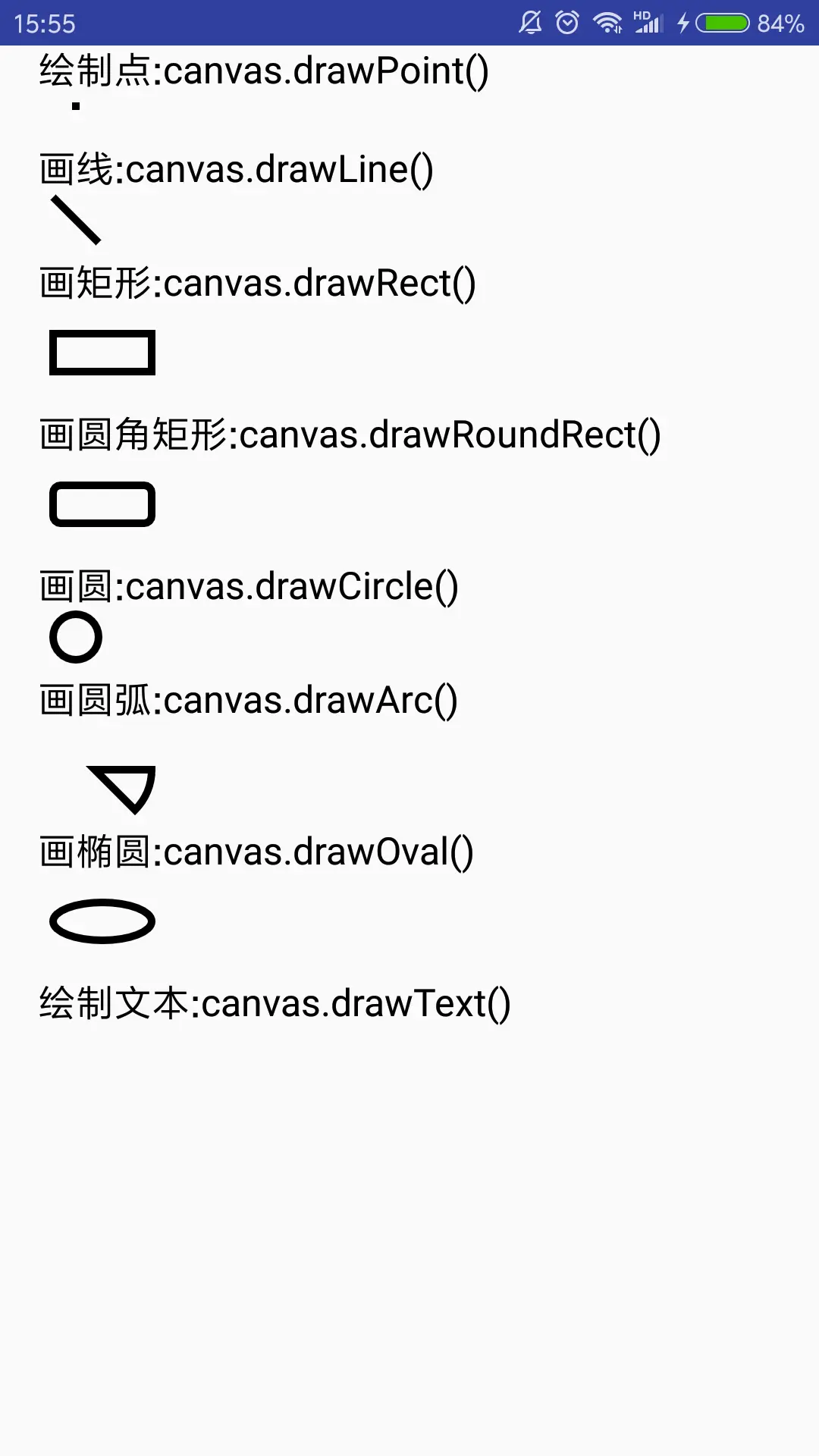 Canvas的常见API