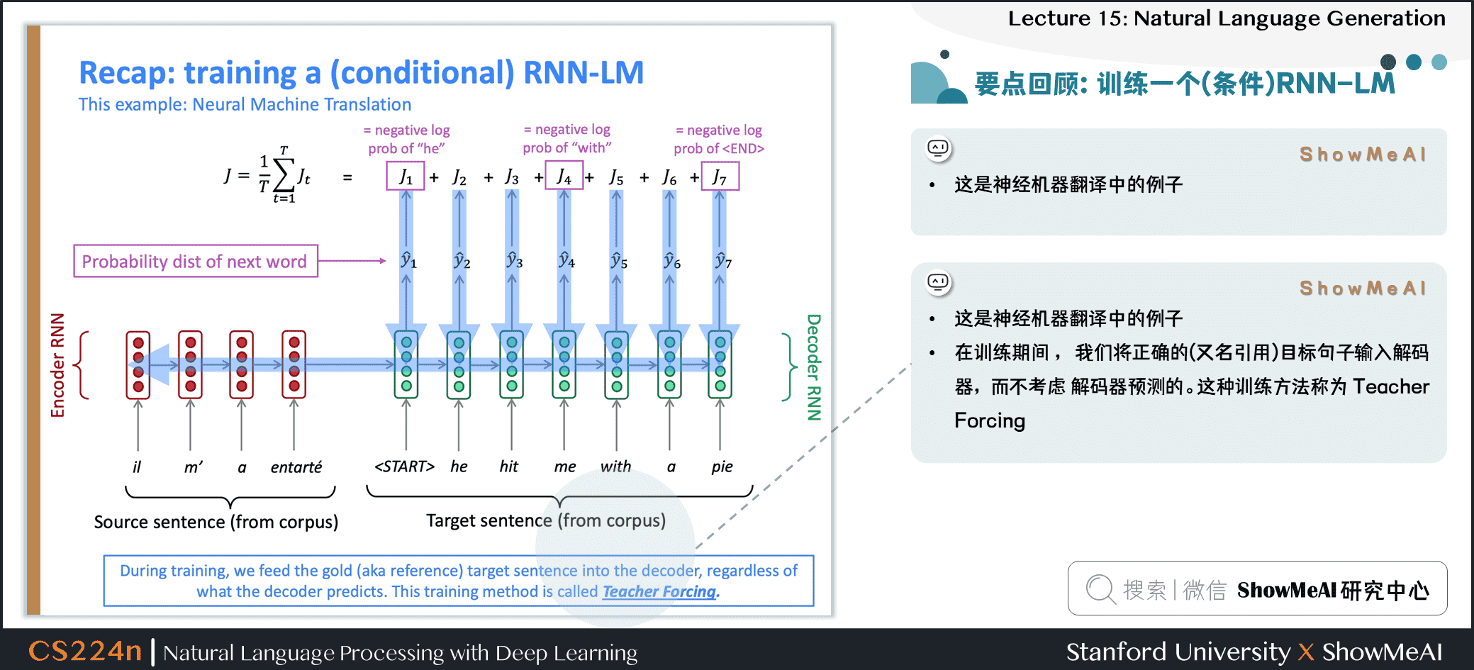 知识回顾：训练一个(条件)RNN语言模型