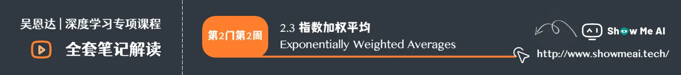 指数加权平均 Exponentially Weighted Averages