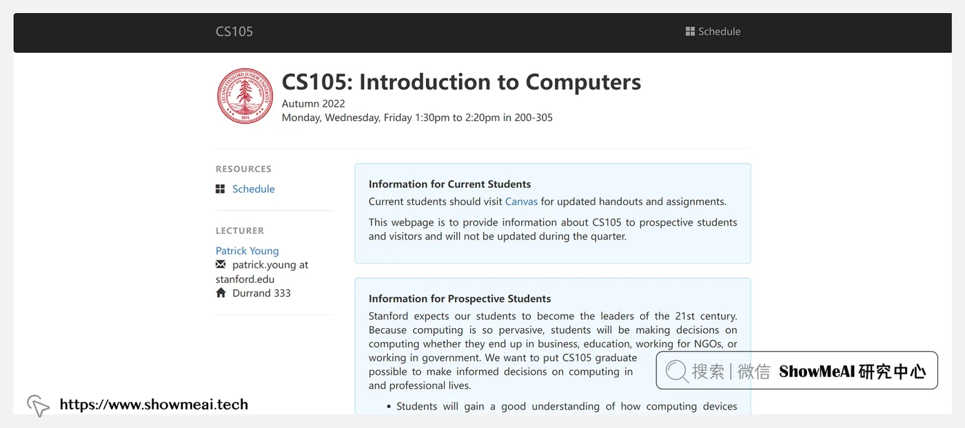 CS105; Introduction to Computers; 计算机科学导论