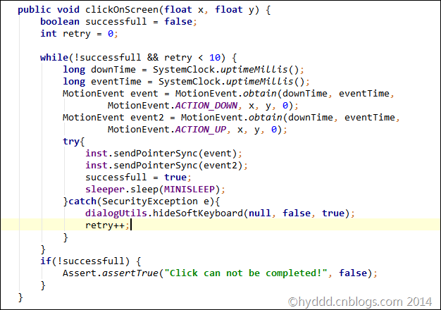 Android Instrumention.sendPointerSync发送Event失败分析