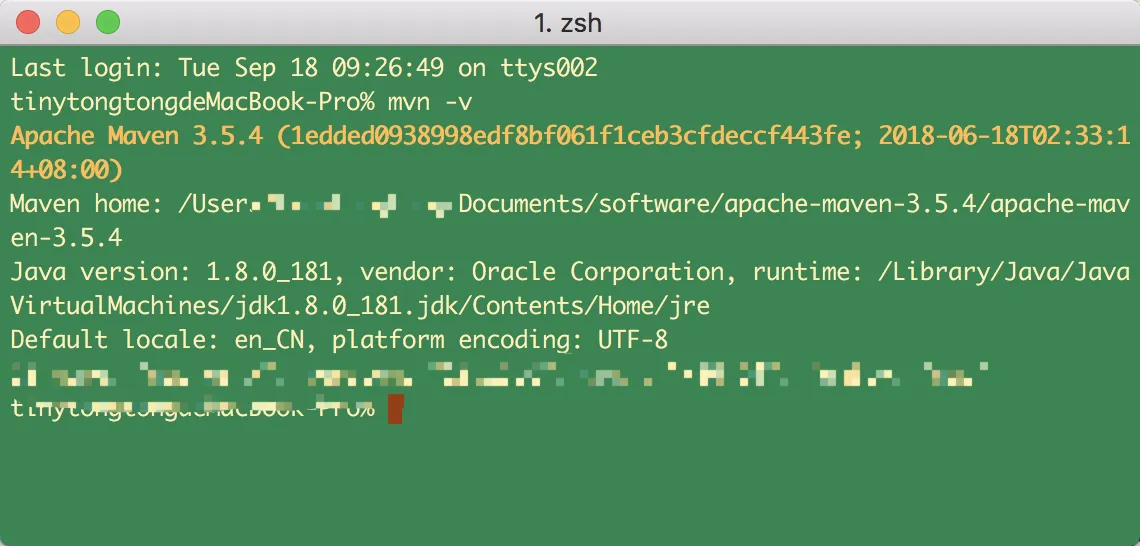 mvn -v 结果