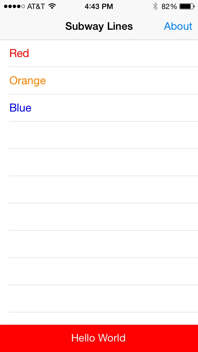 iOS Subway Lines UIViewController