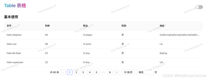 Vue3表格（Table）