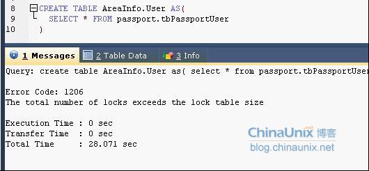 The total number of locks exceeds the lock table size错误(已纠正)