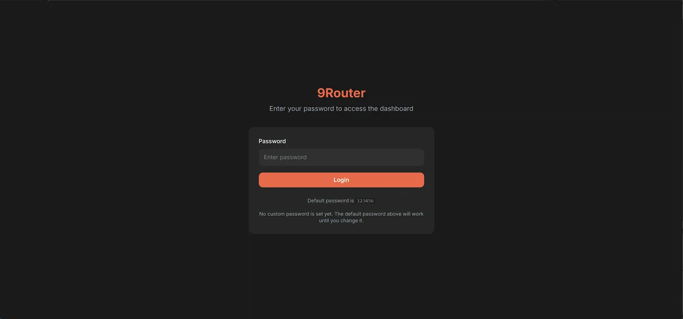 9router 登录页