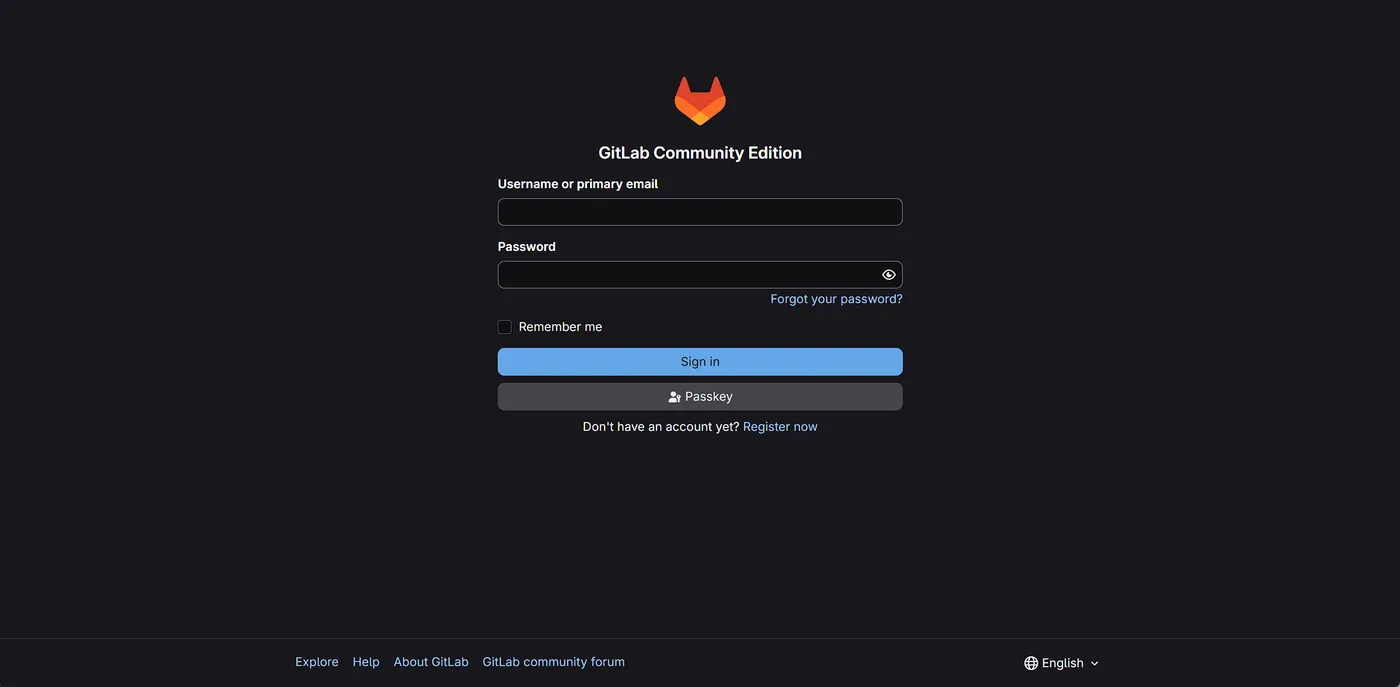 gitlab 登录页
