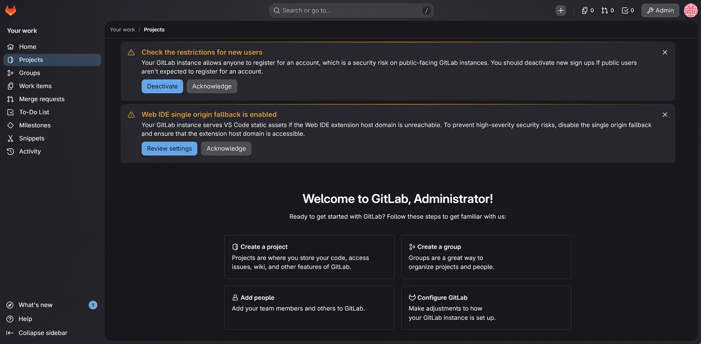 gitlab 主页