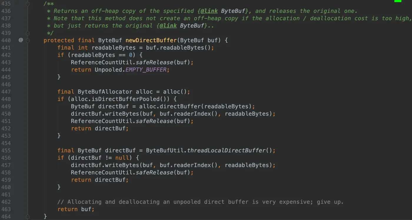 AbstractNioChannel#newDirectBuffer