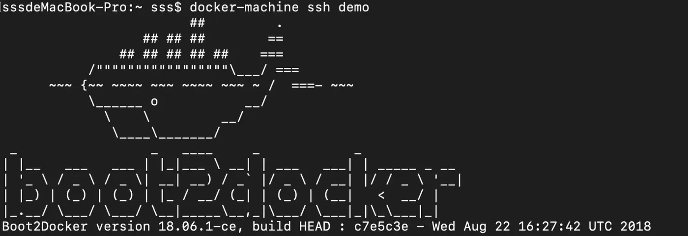 docker-machine ssh demo