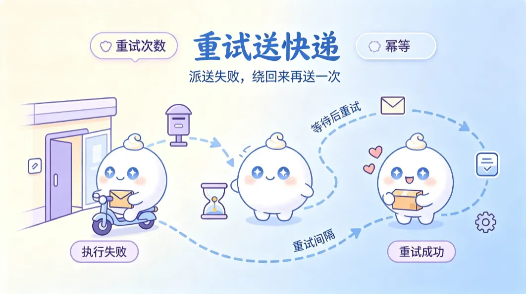 失败不可怕，可怕的是没有重试，也没有告警