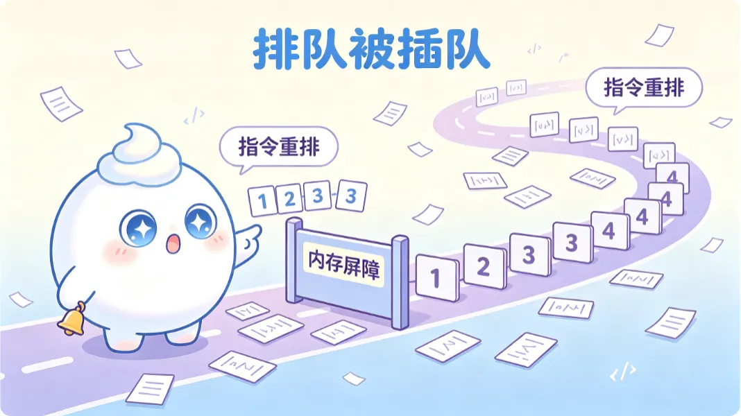 屏障两侧的指令不能互相越界，顺序就稳住了