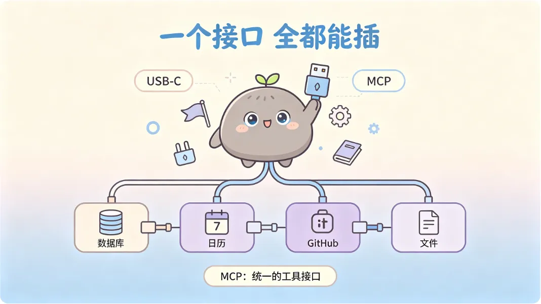 MCP 解决的是"每个工具接每个应用"的接线难题
