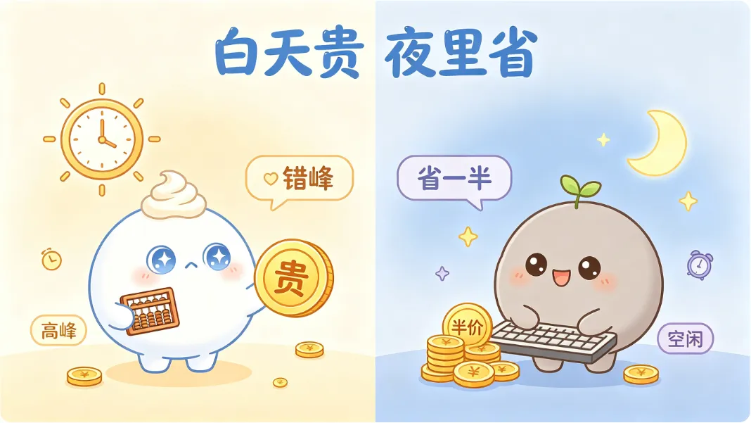 同样一批 token，白天跑和夜里跑，价差一倍