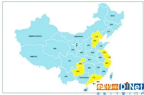 中国大数据产业圈分布图