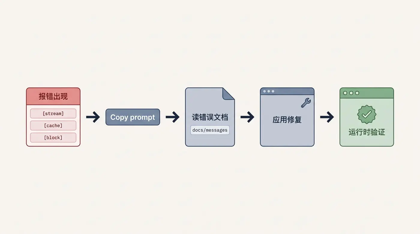 Actionable Errors 从报错到修复验证的完整链路