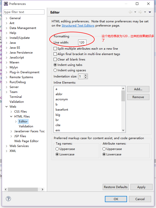 eclipse中jsp的formatter优化