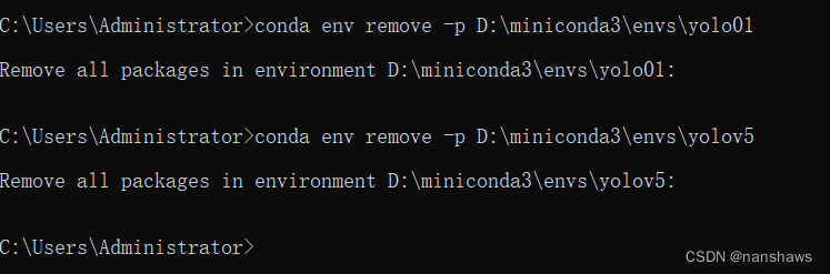 使用conda命令彻底删除miniconda3虚拟环境-开发者社区-阿里云