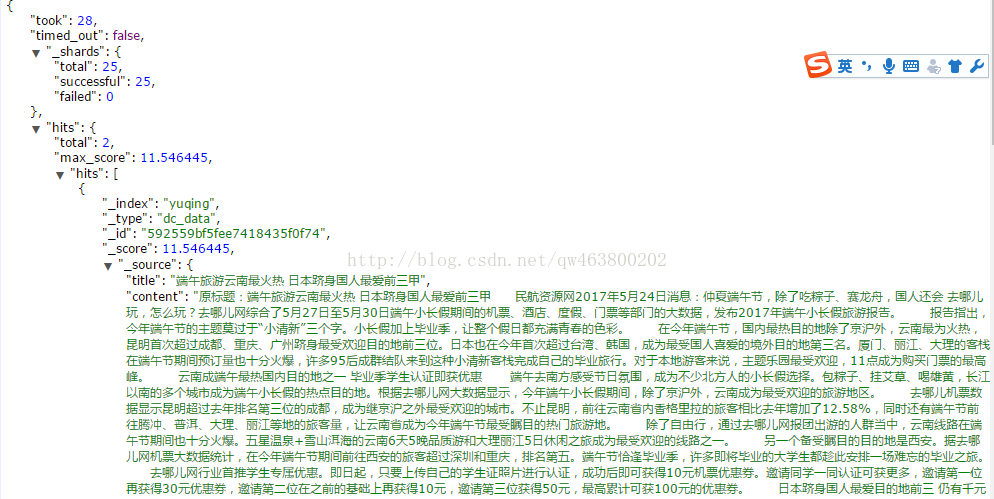 ElasticSearch常用的基本查询语句详解