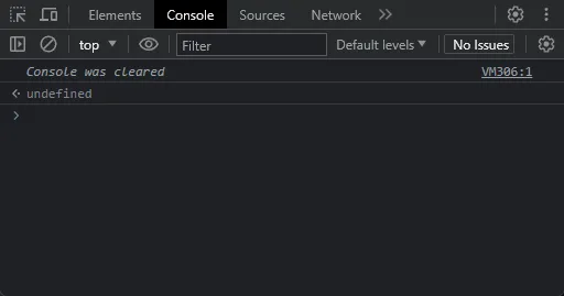 method console assert